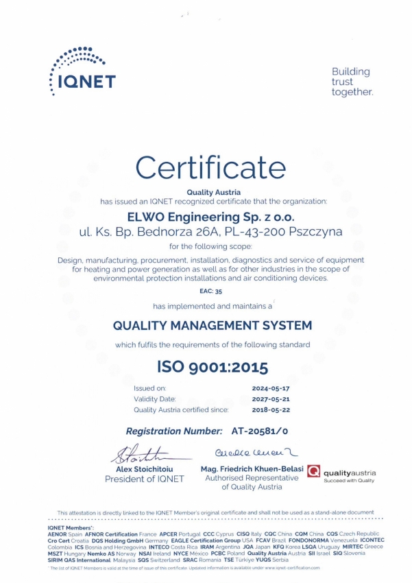 ISO9001 2015 ELWO 2024-2027